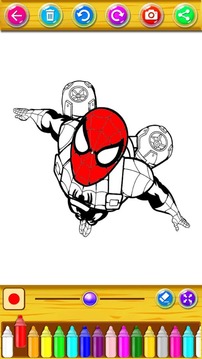 Learn to color Spider hero man游戏截图5