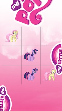 Twilight Sparkle vs Fluttershy Tic Tac Toe游戏截图1