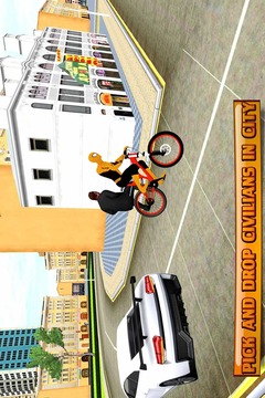 Spider Hero BMX Bicycle Taxi Driver游戏截图4