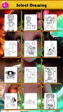 coloring moana游戏截图4