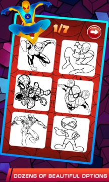 spider of man coloring super heroes fans游戏截图2