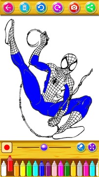 Learn to color Spider hero man游戏截图2