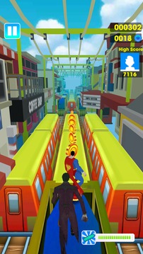 Super Heroes Subway Surf 3D游戏截图3