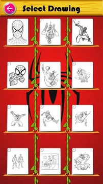 Learn to color Spider hero man游戏截图4