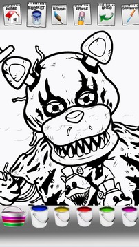 Five nights coloring book game游戏截图1