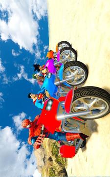 Superheroes Downhill Racing Bike游戏截图3