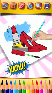 Beauty Coloring Books: Fashion Coloring Pages游戏截图2
