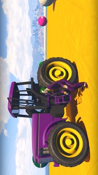 Superheroes Tractor Stunt Racing Games游戏截图4