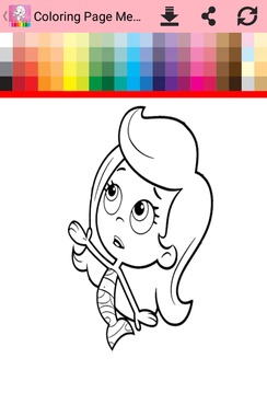 Coloring Page Mermaid Guppie游戏截图1