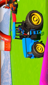 Superheroes Tractor Stunt Racing Games游戏截图2