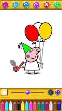 Pinky Pig Coloring Book游戏截图3