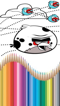 Kids Coloring Book For Angry Birds游戏截图1