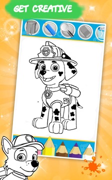 Patrol Coloring Book Game游戏截图4