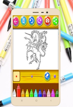Coloring Unicorn Pony Page游戏截图4