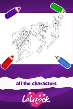 Loli Girls Coloring Game游戏截图1