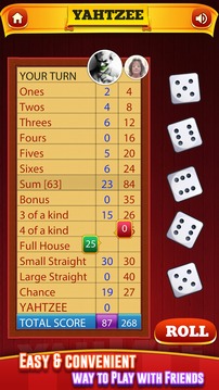 Yahtzee Dice Game游戏截图2