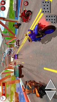 Superheroes Traffic Line Rider游戏截图3