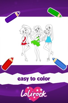 Loli Girls Coloring Game游戏截图4