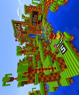Map Sonic the Parkour Hedgehog for MCPE游戏截图4