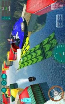 Superhero Speed Boat Racing: 3D Mega Ramp Stunts游戏截图4