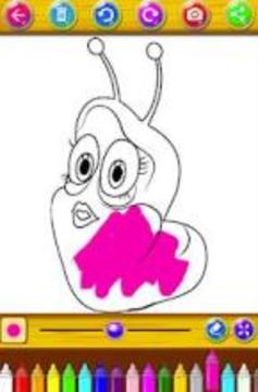 Coloring pages Larva worm games free游戏截图1