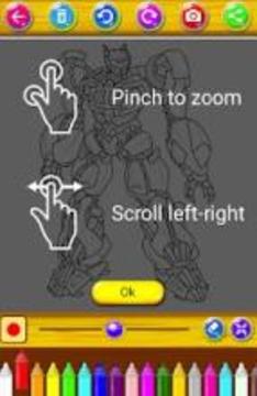 Robot Transform Coloring Pages games free游戏截图3