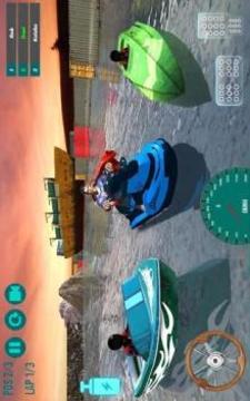 Superhero Speed Boat Racing: 3D Mega Ramp Stunts游戏截图1