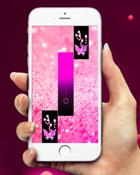 Pink Glitter Piano Tiles Butterfly游戏截图4