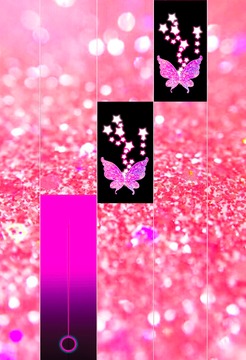 Pink Glitter Piano Tiles Butterfly游戏截图2