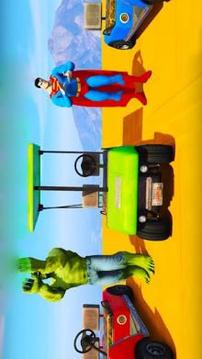 Superhero Kart Racing Games: Mega Ramp Games游戏截图2