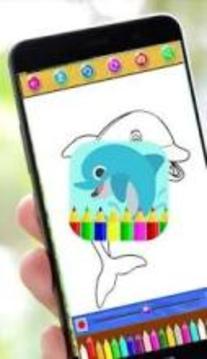 Dolphins Coloring Pages游戏截图1