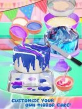 Galaxy Mirror Glaze Cake - Sweet Desserts Maker游戏截图3