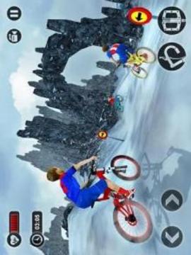 Downhill Superhero Kids Bicycle Rider: MTB Cycle游戏截图2