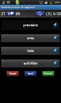 Vocabulary Trainer (IT/EN) Beginner游戏截图3