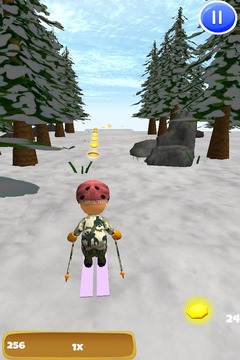 下坡雪滑雪：滑雪3D游戏截图4