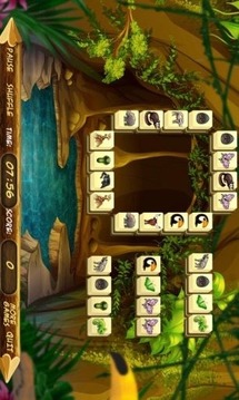 Jungle Animals Mahjong Free游戏截图1