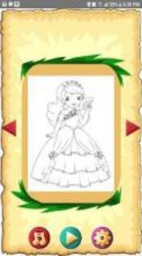 Miss Barbie princess - color book游戏截图4