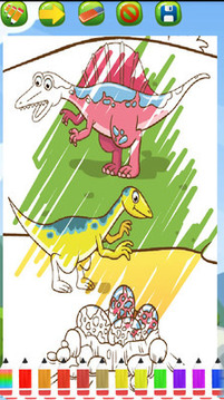 儿童画之恐龙世界游戏截图3