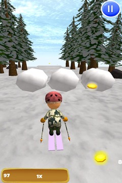 下坡雪滑雪：滑雪3D游戏截图2