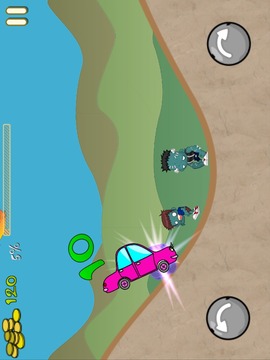 Kids Cars Running Over Zombies游戏截图3