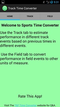 Track and Field Time Converter游戏截图3