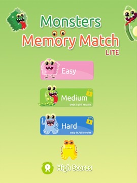 Monsters Memory Match Lite游戏截图4