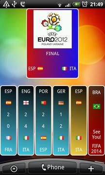 FOOTBALL EURO 2012 WIDGET游戏截图1