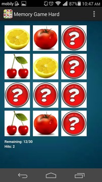 Hard Memory Game Free 2015游戏截图3