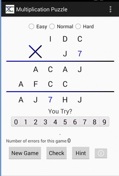 Multiplication Puzzle游戏截图1