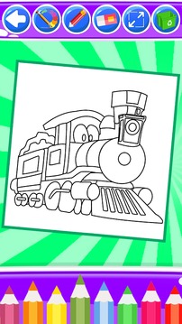 Train Coloring Book Pages Game游戏截图4