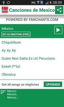 Mexico - Canciones del Mundial游戏截图1