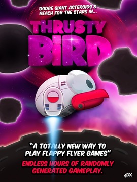 Thrusty Bird Endless Asteroids游戏截图2