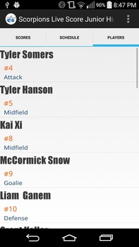 Scorpions Live Scores Jr High游戏截图3