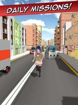 Sakura Kawaii Girl Anime Run游戏截图4